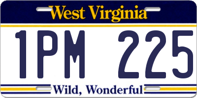 WV license plate 1PM225