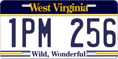 WV license plate 1PM256