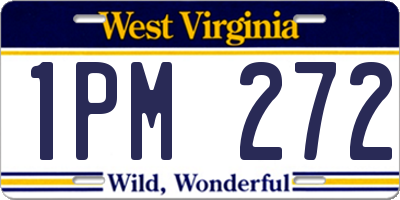 WV license plate 1PM272