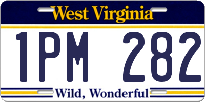 WV license plate 1PM282