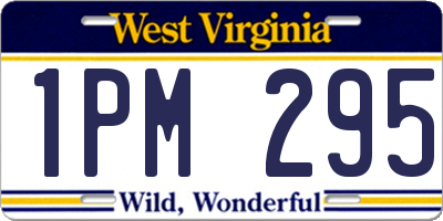 WV license plate 1PM295