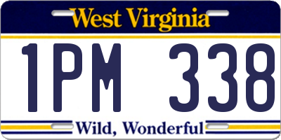 WV license plate 1PM338