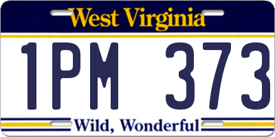 WV license plate 1PM373