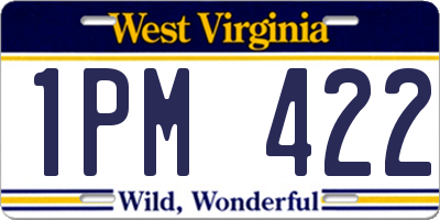 WV license plate 1PM422