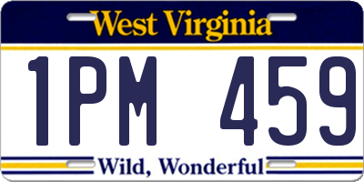WV license plate 1PM459