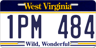 WV license plate 1PM484