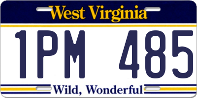 WV license plate 1PM485