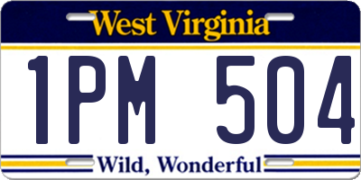 WV license plate 1PM504