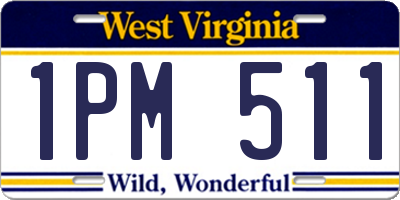 WV license plate 1PM511