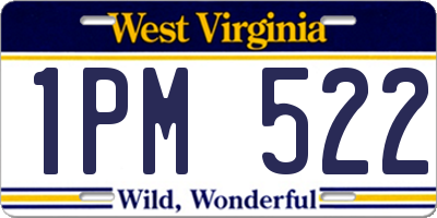 WV license plate 1PM522