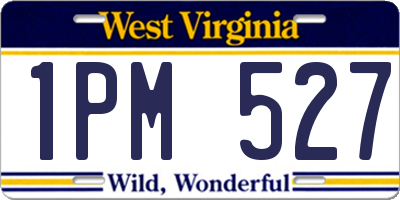 WV license plate 1PM527