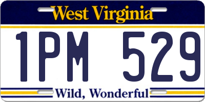 WV license plate 1PM529
