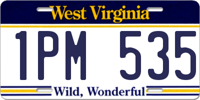 WV license plate 1PM535