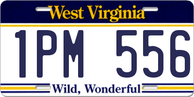 WV license plate 1PM556