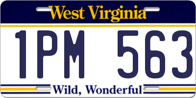 WV license plate 1PM563