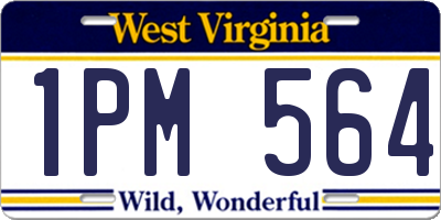 WV license plate 1PM564