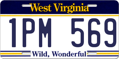 WV license plate 1PM569