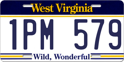 WV license plate 1PM579