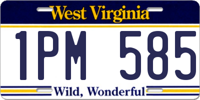 WV license plate 1PM585