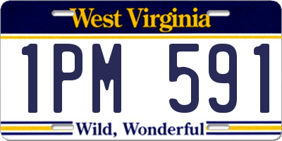 WV license plate 1PM591
