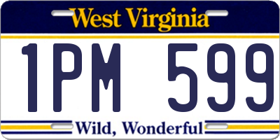 WV license plate 1PM599