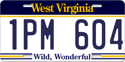 WV license plate 1PM604