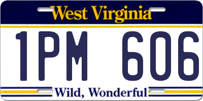 WV license plate 1PM606