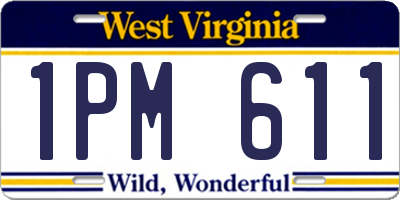 WV license plate 1PM611