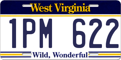 WV license plate 1PM622