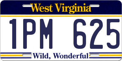 WV license plate 1PM625