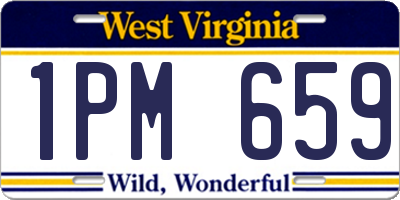 WV license plate 1PM659