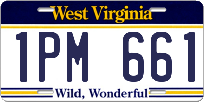 WV license plate 1PM661