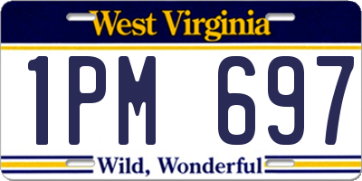 WV license plate 1PM697