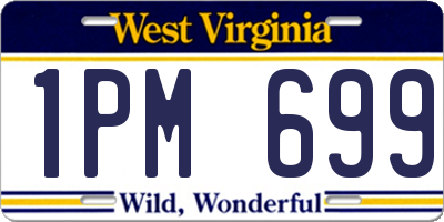WV license plate 1PM699