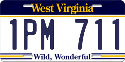WV license plate 1PM711