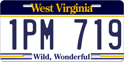 WV license plate 1PM719