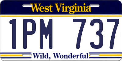 WV license plate 1PM737