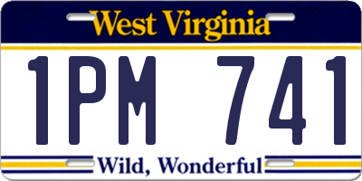 WV license plate 1PM741