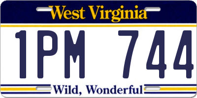 WV license plate 1PM744