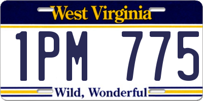 WV license plate 1PM775