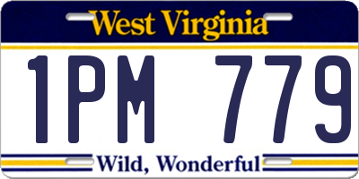 WV license plate 1PM779