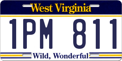 WV license plate 1PM811
