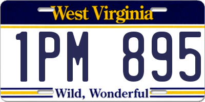 WV license plate 1PM895