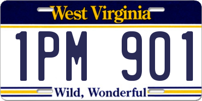 WV license plate 1PM901