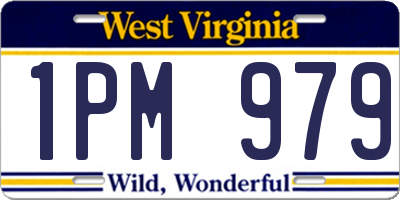 WV license plate 1PM979