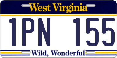 WV license plate 1PN155