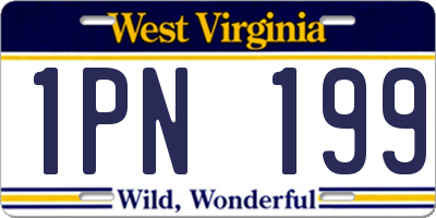 WV license plate 1PN199