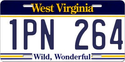 WV license plate 1PN264