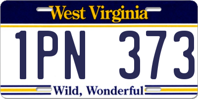 WV license plate 1PN373