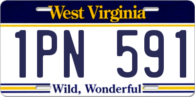 WV license plate 1PN591